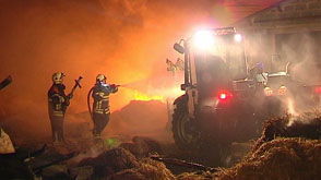 Thibessart : incendie d'un hangar 