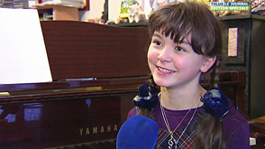 Valentine Liégeois, 11 ans, a joué pour le couple royal