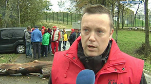 Saint-Hubert : la grève se poursuit