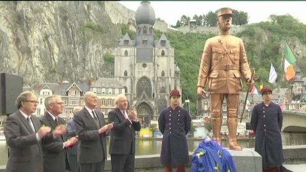 Dinant. Inauguration de la statue Charles de Gaulle