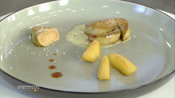 Le foie gras poêlé aux pommes belges