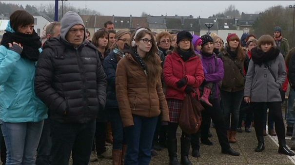 Les citoyens dans les rues pour Béatrice