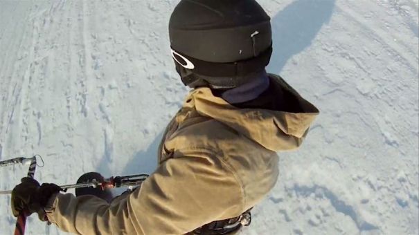 Snowkite à Bizory (Bastogne)