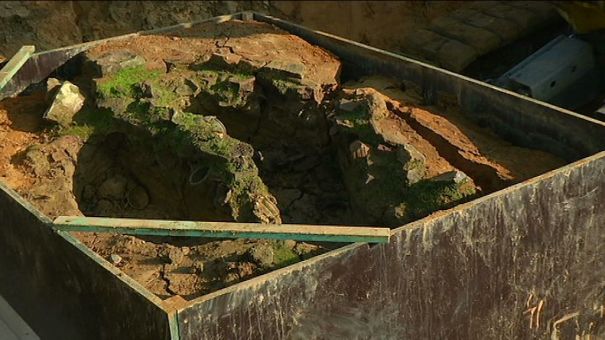 Arlon : extraction du four gallo-romain