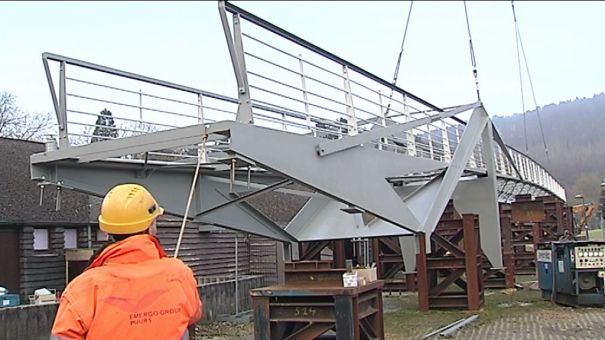 Barvaux : une passerelle de 48,5m sur la Gère 
