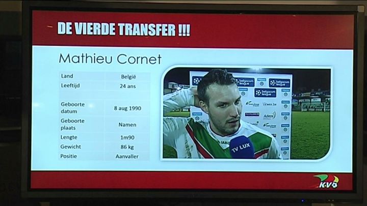 Mathieu Cornet (ex-Virton) transféré à Ostende