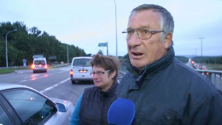 Manif' des agriculteurs: les larmes de Jean-Luc et Pascale