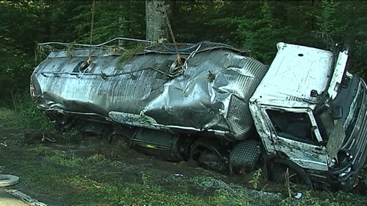 Un camion de lait renversé à Paliseul