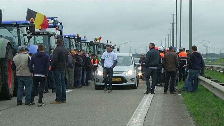 Action des agriculteurs à Luxembourg