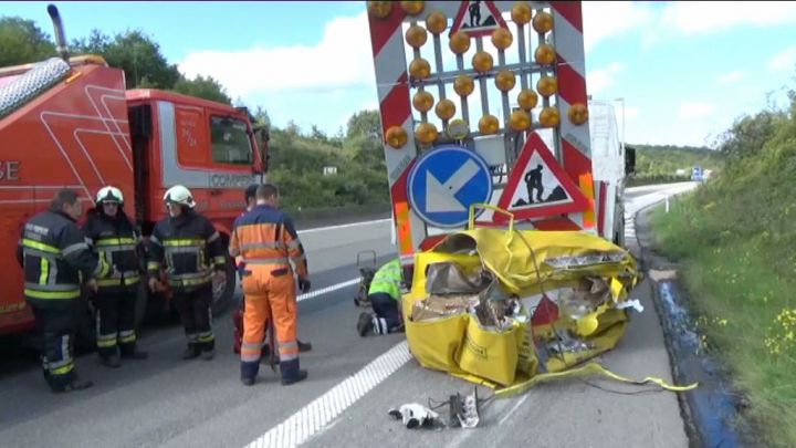 Accident sur la E411 à Wellin