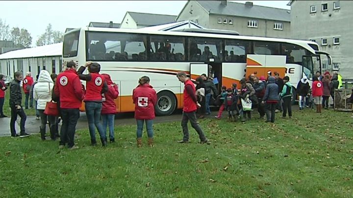 Arrivée des premiers demandeurs d'asile à Stockem