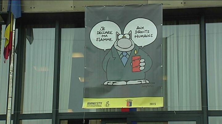 Le Chat de Geluck lance la campagne d'Amnesty International à Bastogne
