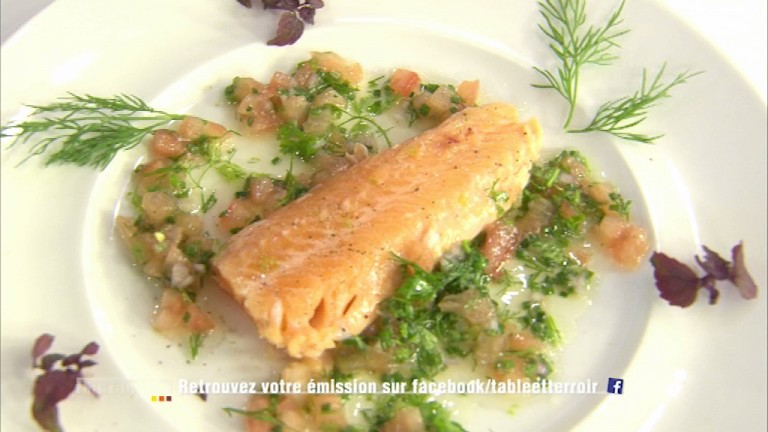 Truite saumonée en croûte d'argile