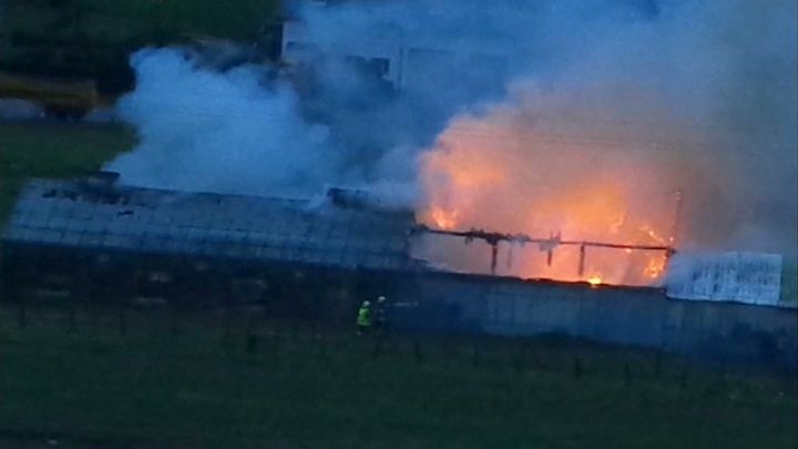 Valansart: incendie d'un hangar agricole
