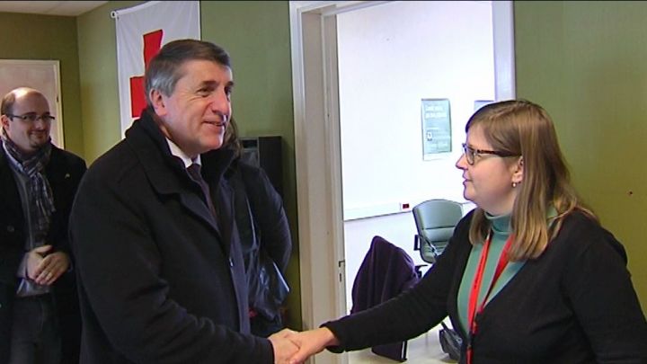 Visite d'Olivier Maingain au Centre Croix-Rouge de Sainte-Ode