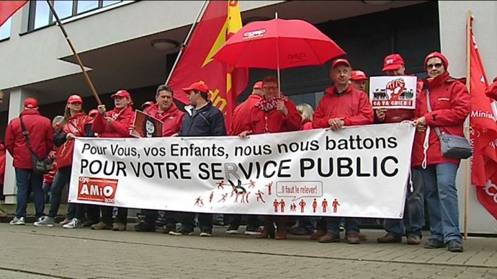 Manifestation des services publics de Bruxelles à Arlon