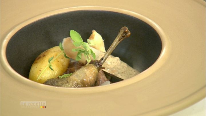 Le pigeonneau et son asperge en robe de morilles