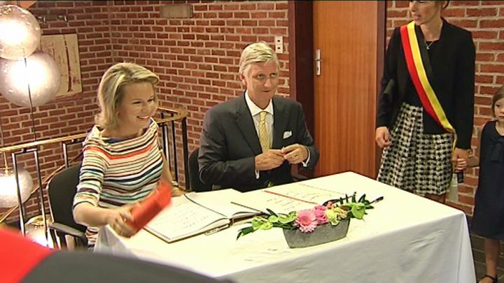 Première visite de la Reine Mathilde et du Roi Philippe à Libin