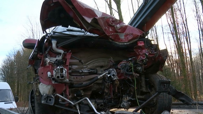 Libin : accident de la route, attention au verglas