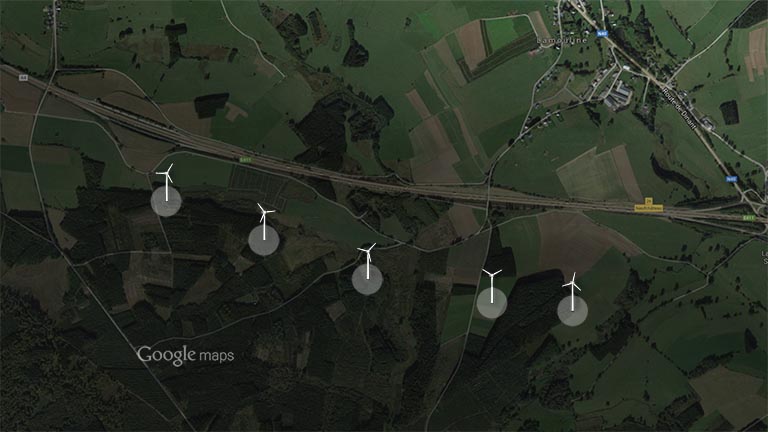 Libramont : 5 éoliennes en projet le long de la E411