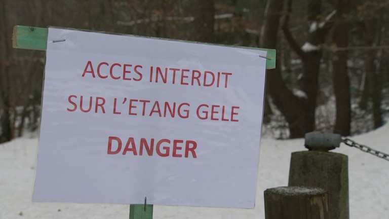 Libin : interdiction de circuler sur l'étang gelé
