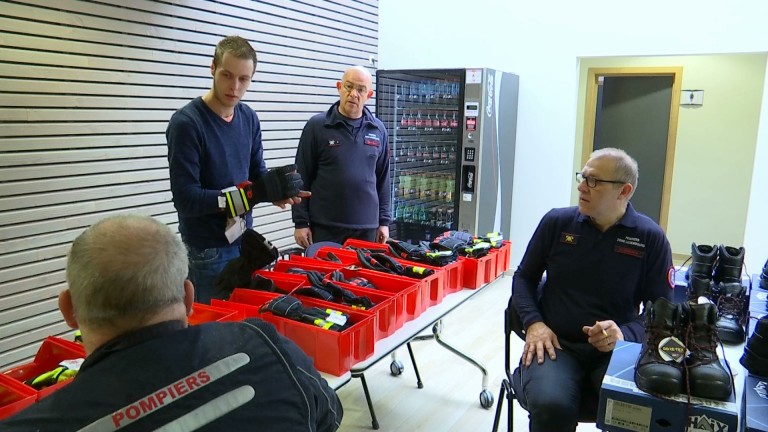 Bastogne: premiers cours à l'école du feu