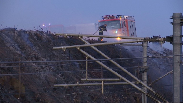 15 km d'incendie sur la ligne Bertrix-Dinant: "Du jamais vu !"