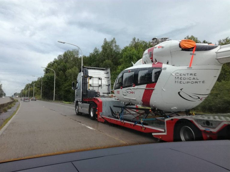 L'hélicoptère du CMH a pris la route d'Ostende !