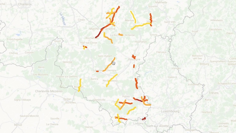 Carte interactive. La Police cible 43 tronçons dans la Province
