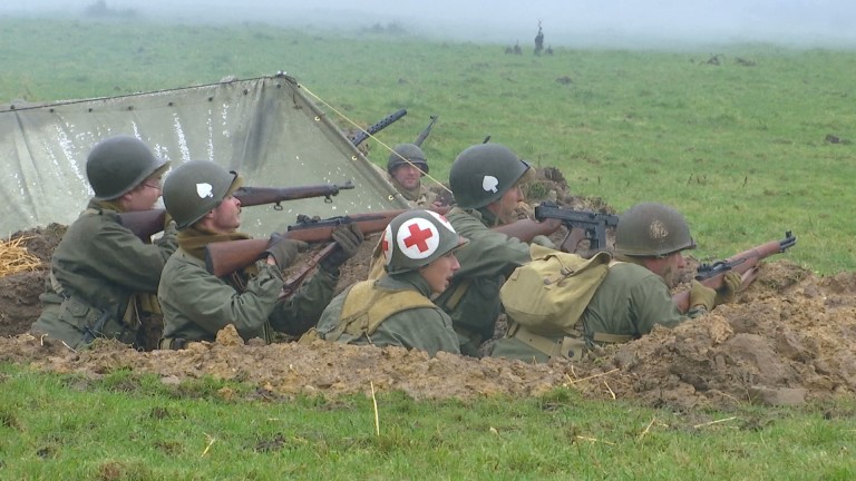 Grandmenil. Reconstitution de la Bataille des Ardennes