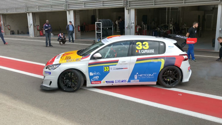 Fred Caprasse de passage à Spa avec la 308 Racing Cup