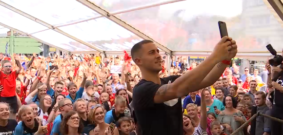 Succès de foule pour Eden Hazard