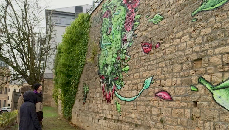 Nouvelle fresque inaugurée à Arlon, elle est signée par le graffeur Louis Thillmany