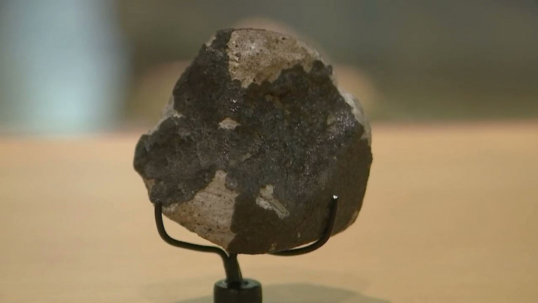 La météorite Tintigny au Musée d'Histoire Naturelle à Bruxelles