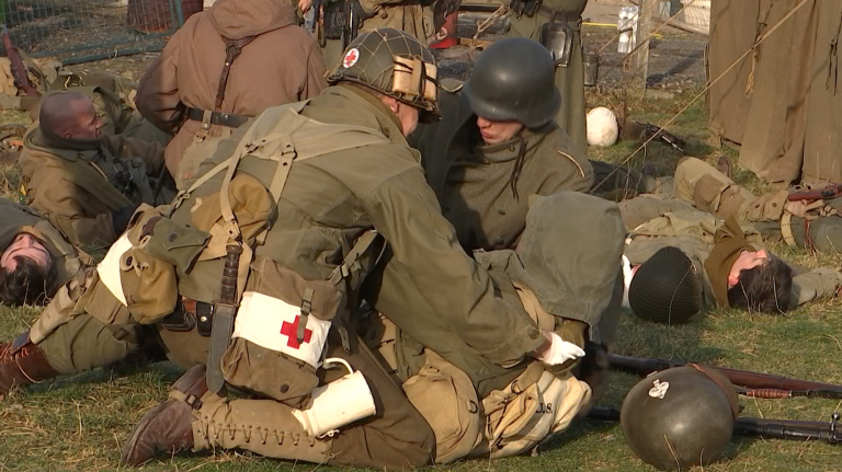 Reconstitution de l'attaque de Grandmenil en 1944