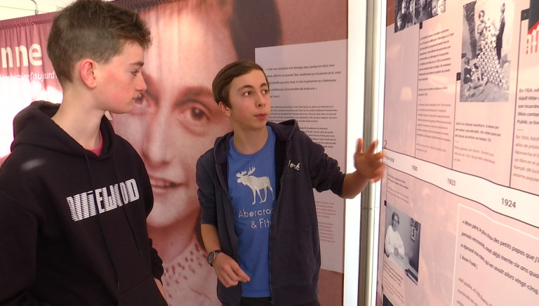 Arlon. Les élèves de l'INDA sont les guides de l'expo Anne Frank au Palais