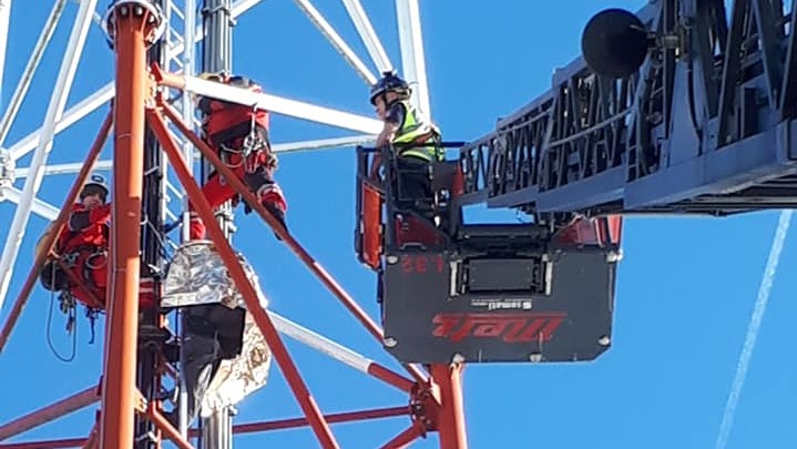 Houdemont. Une intervention périlleuse à 18 m de haut !