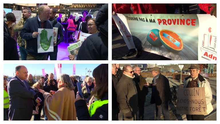 Plusieurs manifestations à l'ouverture du salon des mandataires