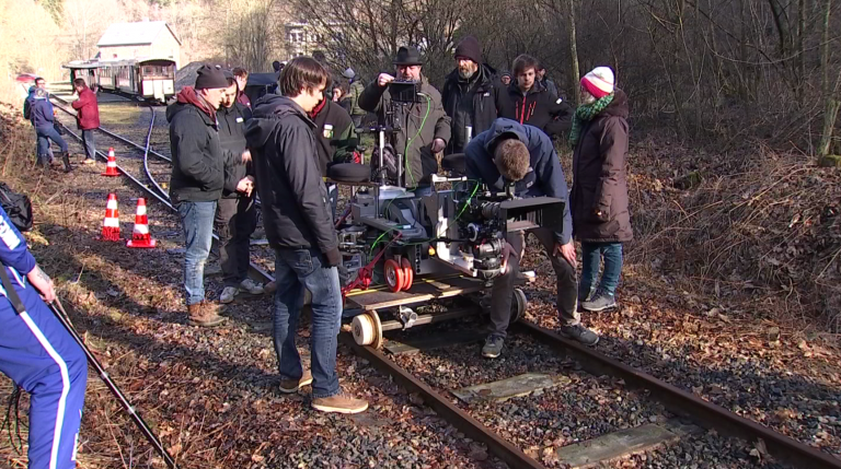 Les étudiants de la HELB en tournage dans la région de Manhay