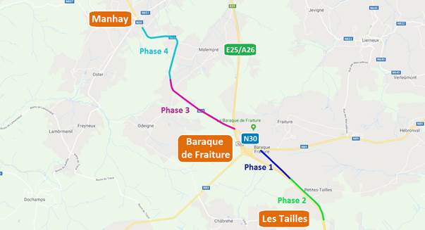 Réhabilitation de la voirie entre Les Tailles et Manhay