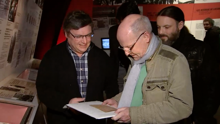Un document remis à une famille allemande au Bastogne War Museum