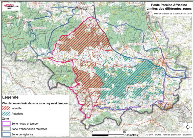 La carte des sentiers et chemins forestiers rouverts ce 6 avril