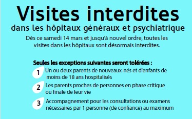 Visites interdites et rdv annulés dans les hôpitaux