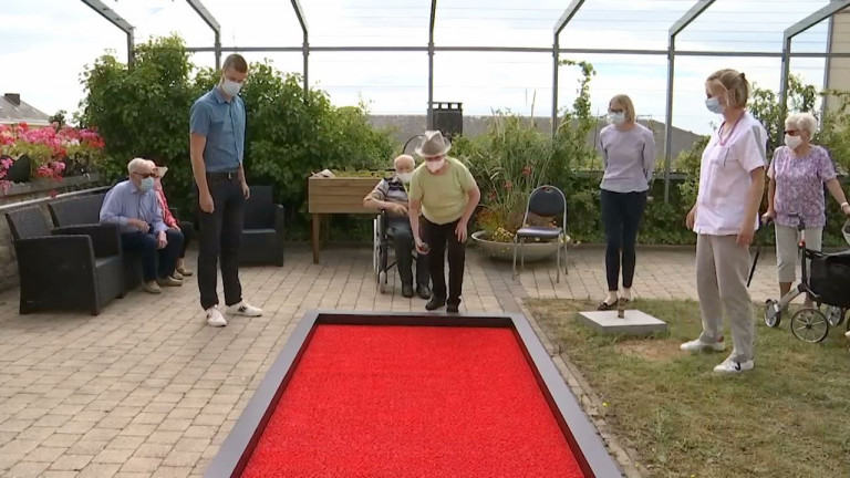 Arlon : des terrains de pétanque éphémères dans les maisons de repos