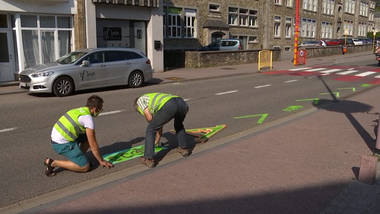 Bertrix : une piste cyclable éphémère pour sensibiliser à la mobilité douce