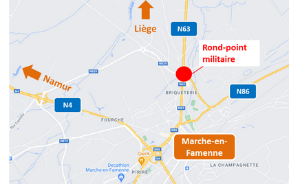 Réhabilitation du rond-point militaire à Marche-en-Famenne