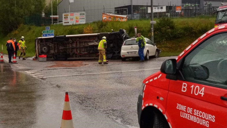 Bertrix. Quatre blessés au carrefour du Saupont suite à un accident entre trois véhicules