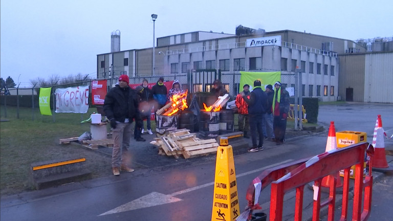Messancy : les employés d'Ampacet maintiennent le piquet de grève
