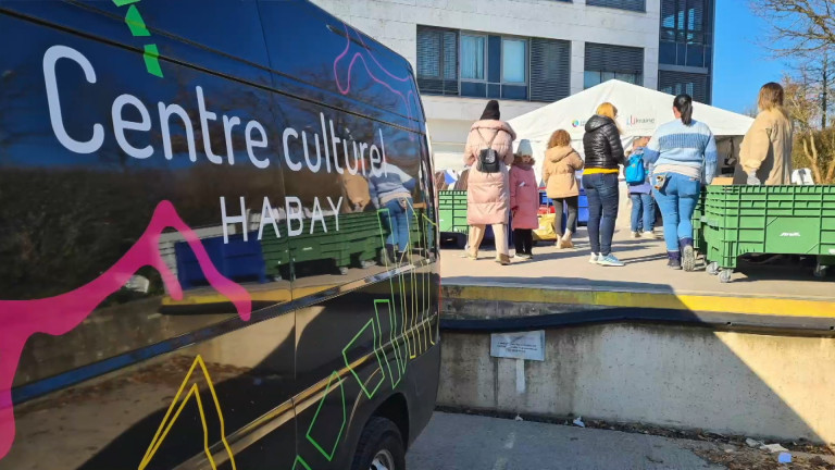 Habay collecte pour l'Ukraine, via Luxembourg-ville 