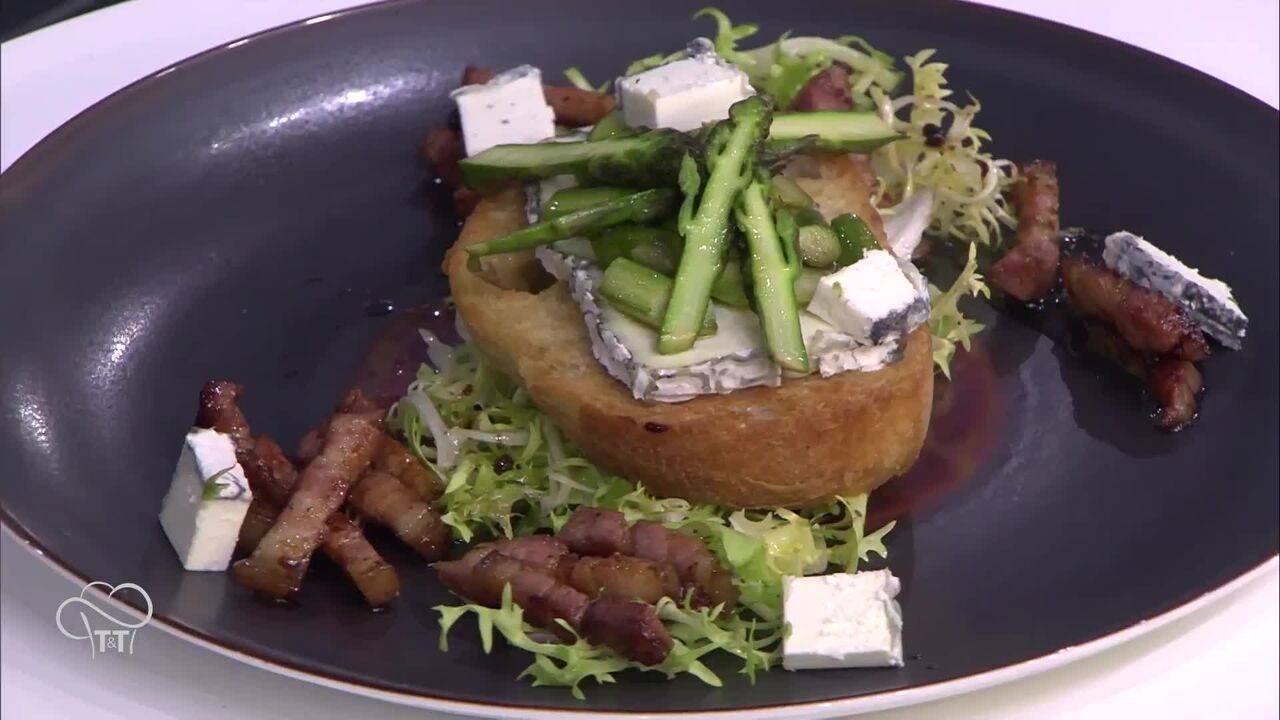 Asperges vertes de Rosoux et linguots à la feuille